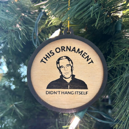 this ornament didn't hang itself