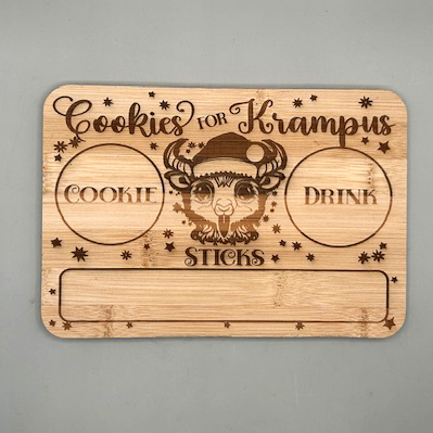krampus cookie tray - cute version