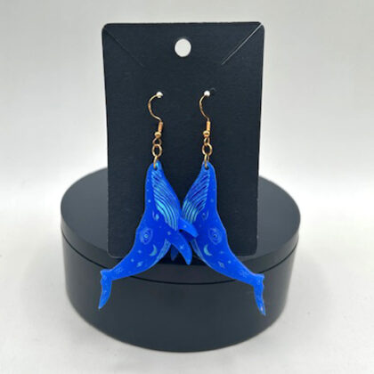 celestial whale earrings