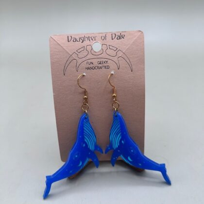 celestial whale earrings